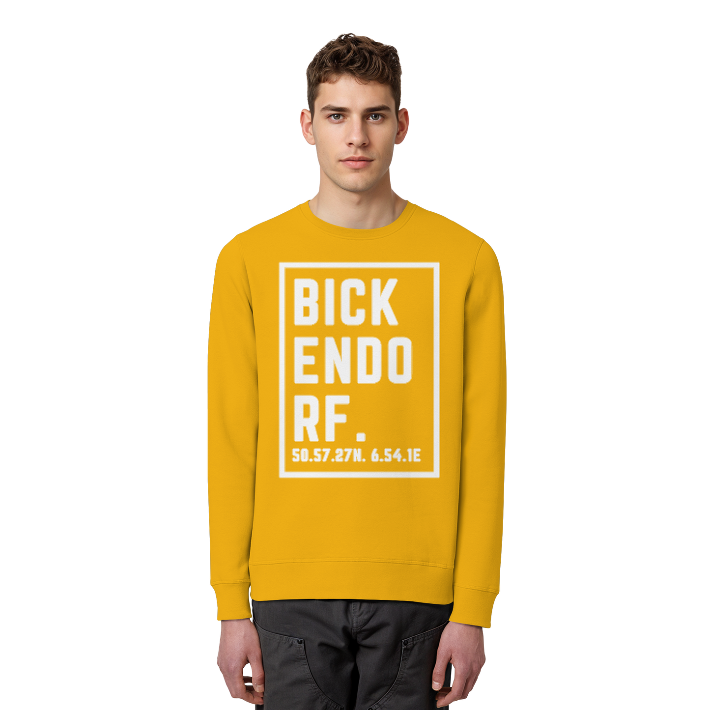 Bickendorf Koordinaten (großer Druck auf der Brust) - Organic Basic Unisex Sweatshirt