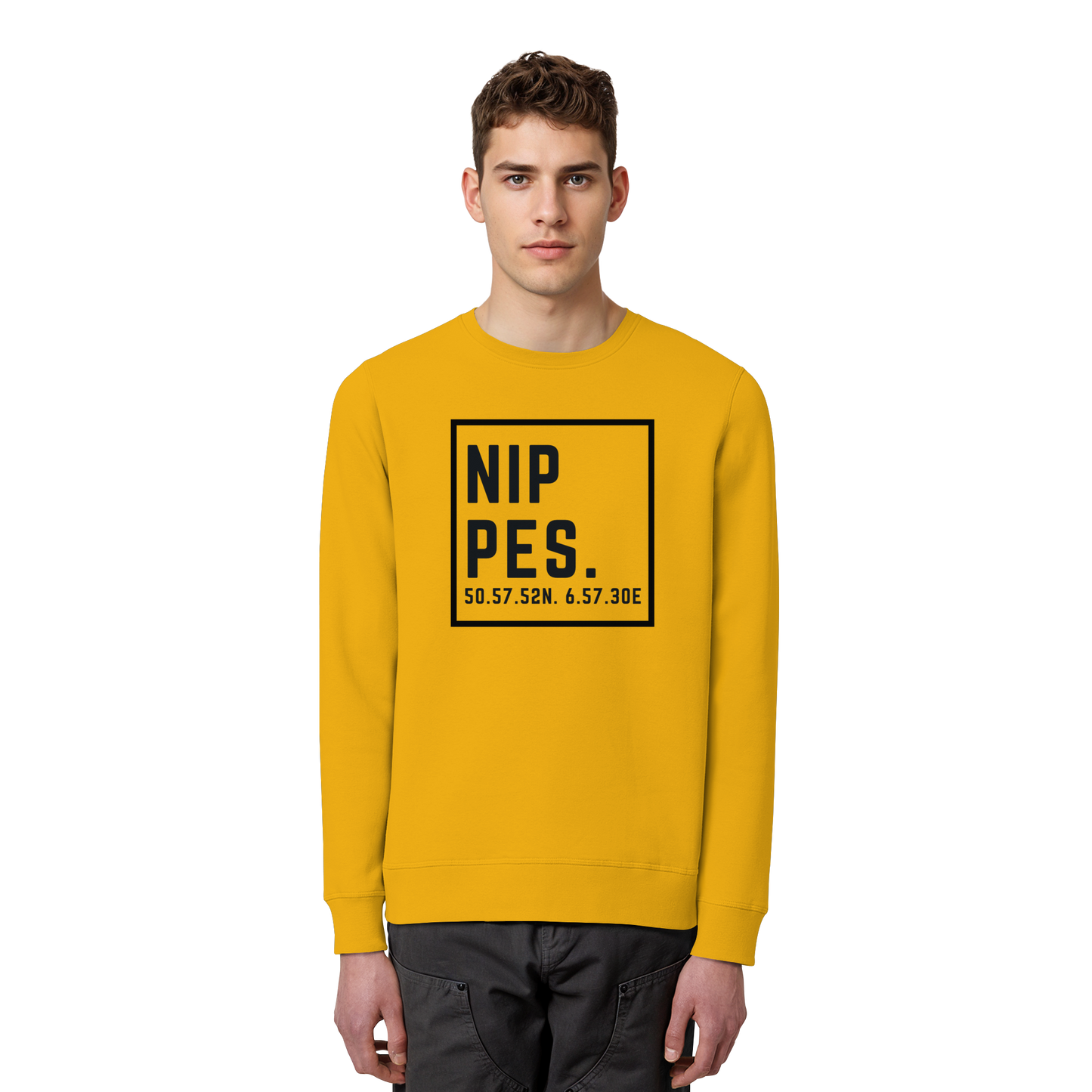 Nippes Koordinaten (großer Druck auf der Brust) - Organic Basic Unisex Sweatshirt
