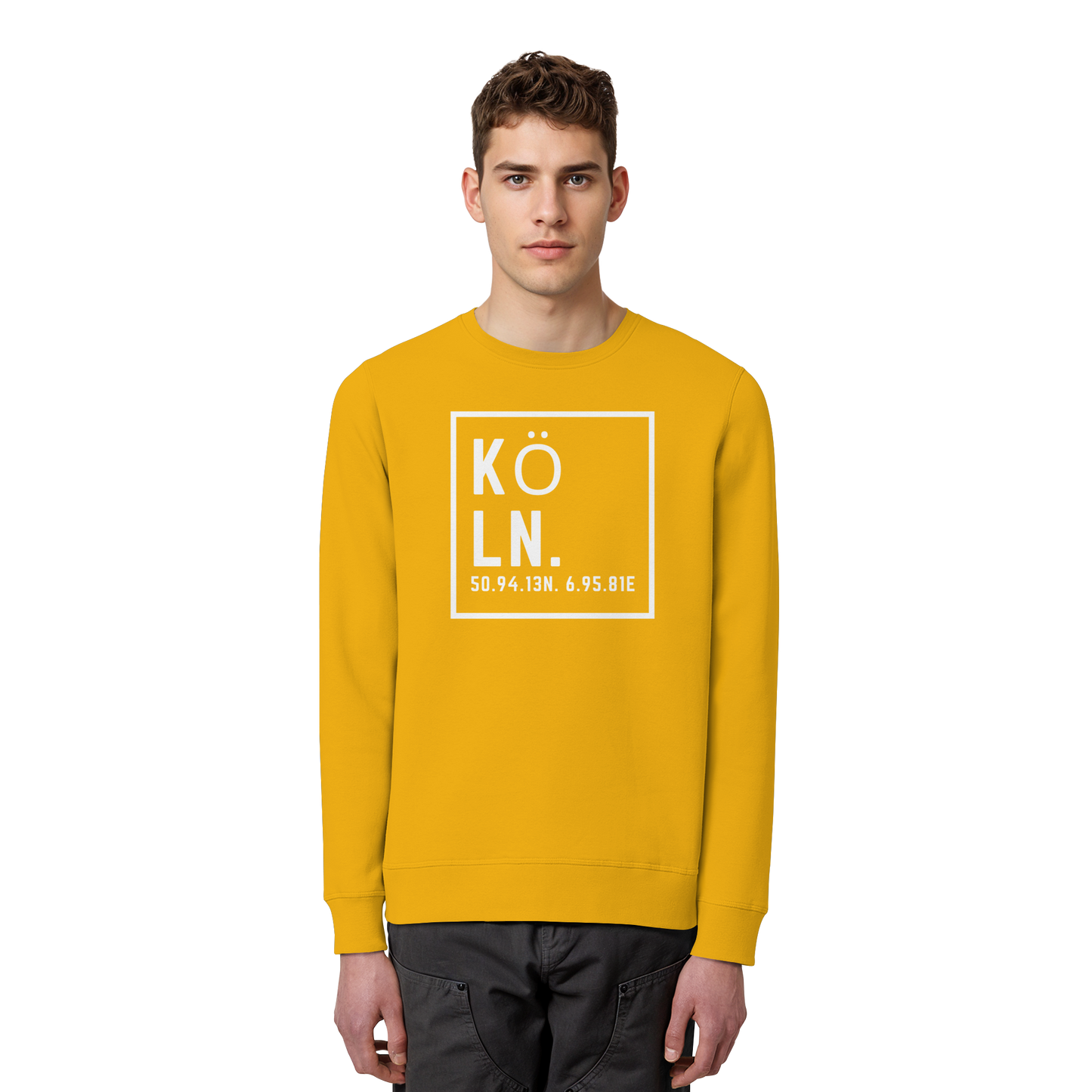Köln Koordinaten (großer Druck auf der Brust) - Organic Basic Unisex Sweatshirt