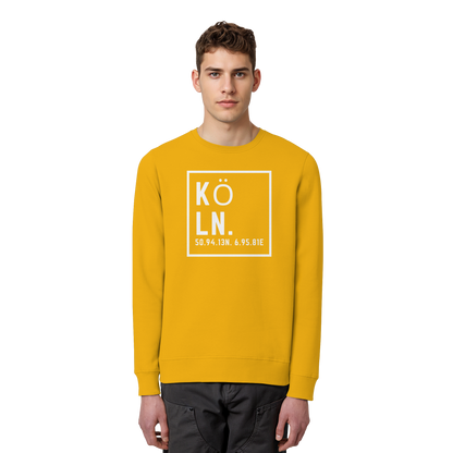 Köln Koordinaten (großer Druck auf der Brust) - Organic Basic Unisex Sweatshirt