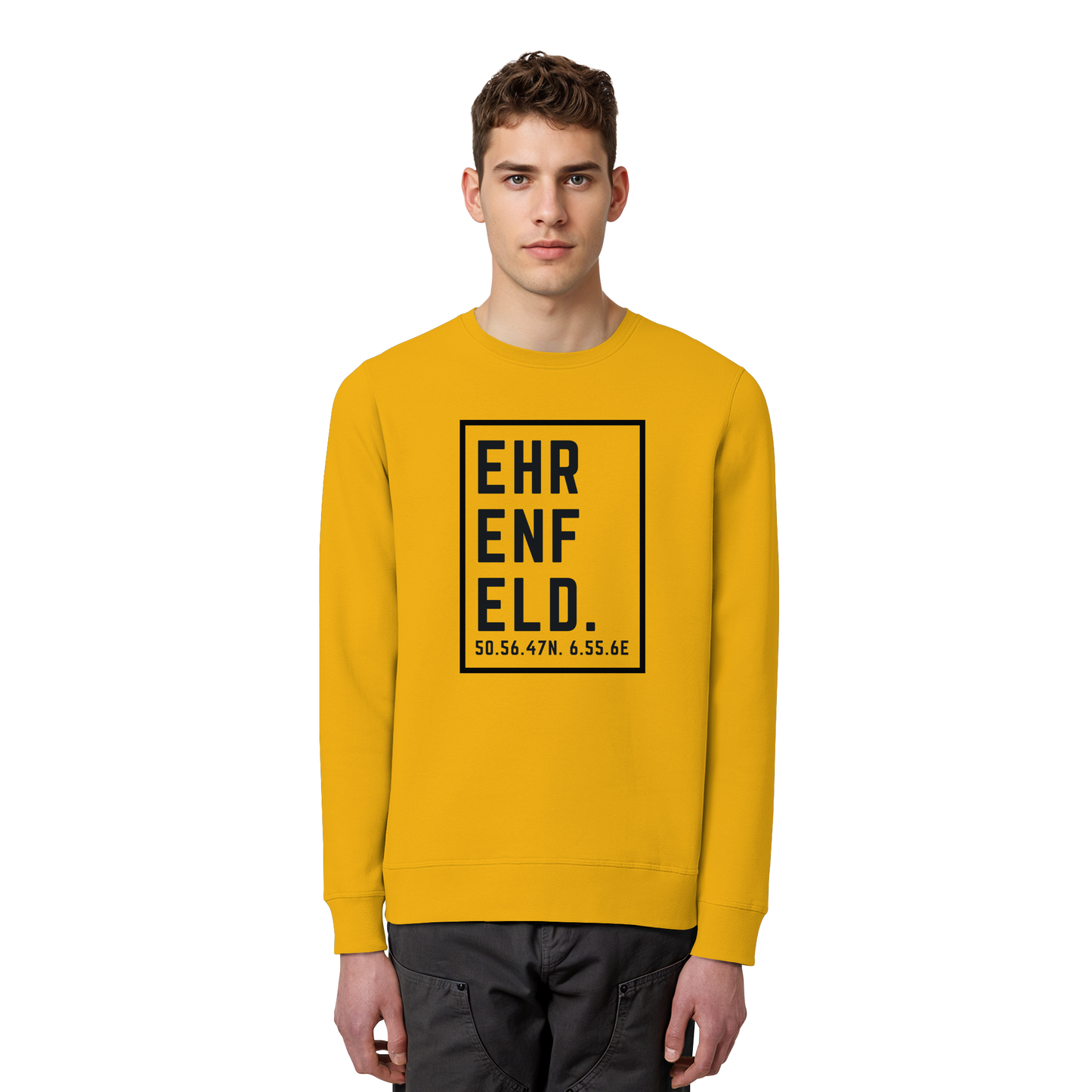 Ehrenfeld Koordinaten (großer Druck auf der Brust) - Organic Basic Unisex Sweatshirt