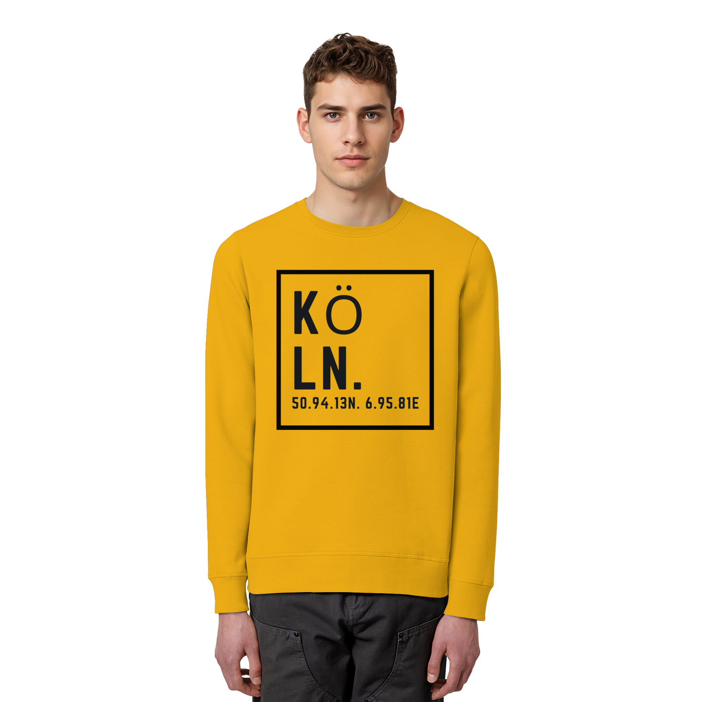 Köln Koordinaten (großer Druck auf der Brust) - Organic Basic Unisex Sweatshirt