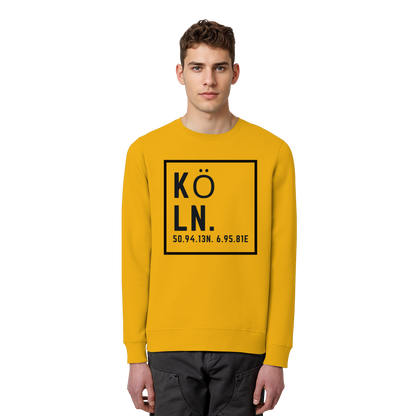 Köln Koordinaten (großer Druck auf der Brust) - Organic Basic Unisex Sweatshirt