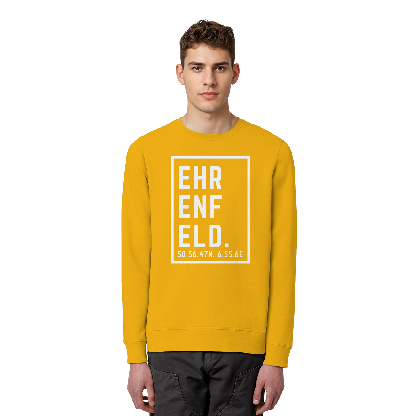 Ehrenfeld Koordinaten (großer Druck auf der Brust) - Organic Basic Unisex Sweatshirt