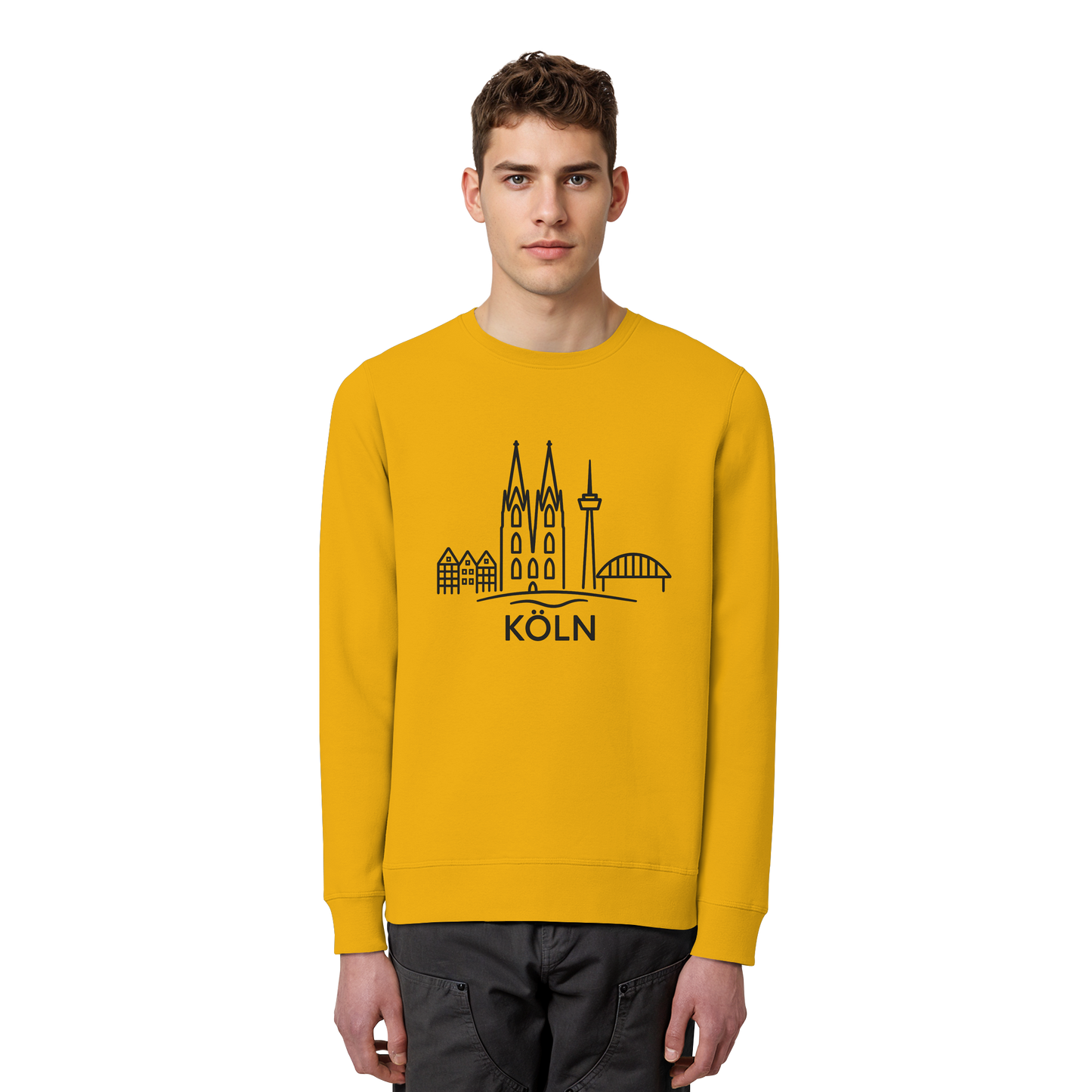 Köln Skyline (großer Druck auf der Brust) - Organic Basic Unisex Sweatshirt