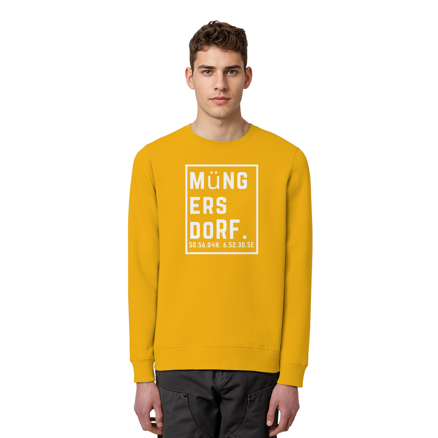 Müngersdorf Koordinaten (großer Druck auf der Brust) - Organic Basic Unisex Sweatshirt