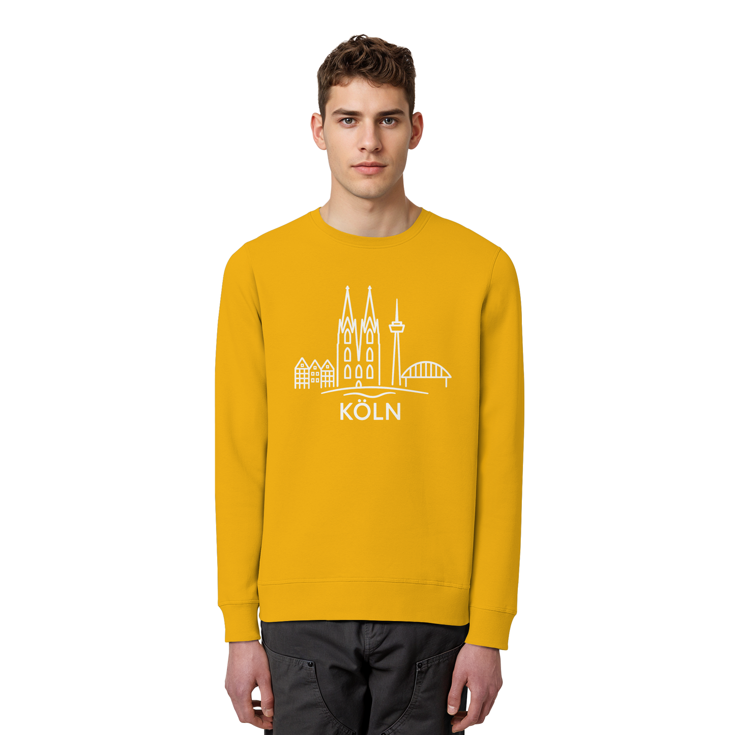Köln Skyline (großer Druck auf der Brust) - Organic Basic Unisex Sweatshirt