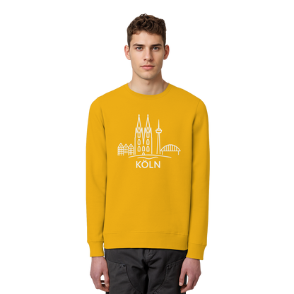 Köln Skyline (großer Druck auf der Brust) - Organic Basic Unisex Sweatshirt