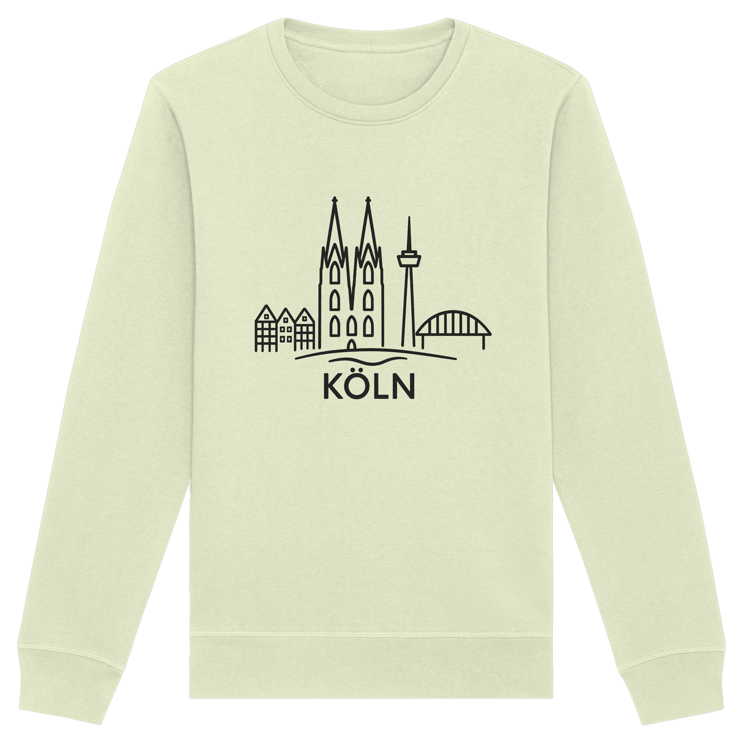 Köln Skyline (großer Druck auf der Brust) - Organic Basic Unisex Sweatshirt