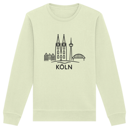 Köln Skyline (großer Druck auf der Brust) - Organic Basic Unisex Sweatshirt