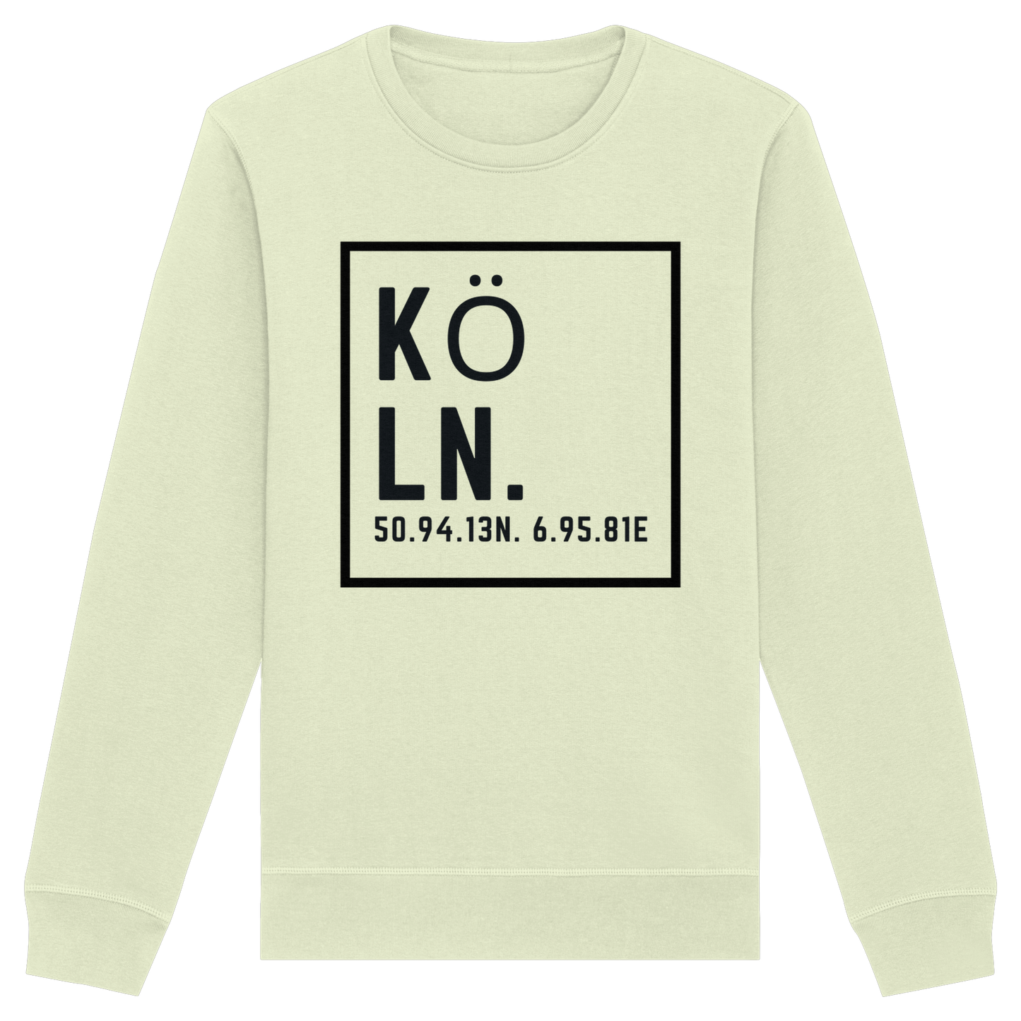 Köln Koordinaten (großer Druck auf der Brust) - Organic Basic Unisex Sweatshirt