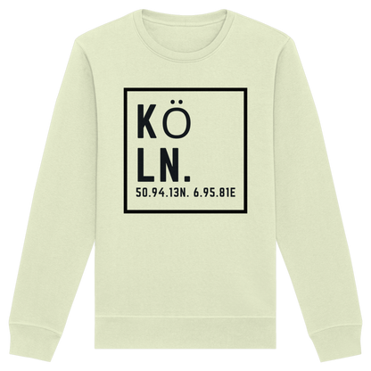 Köln Koordinaten (großer Druck auf der Brust) - Organic Basic Unisex Sweatshirt