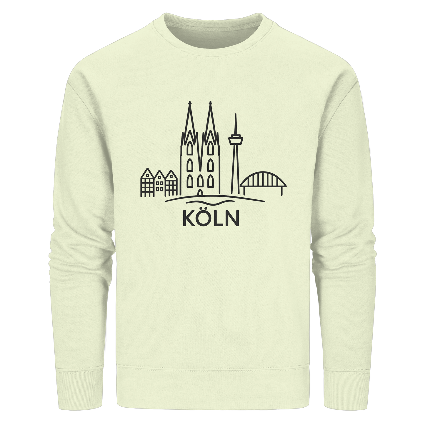 Köln Skyline (großer Druck auf der Brust) - Organic Basic Unisex Sweatshirt