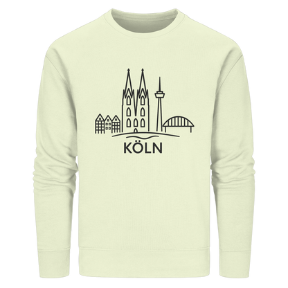 Köln Skyline (großer Druck auf der Brust) - Organic Basic Unisex Sweatshirt