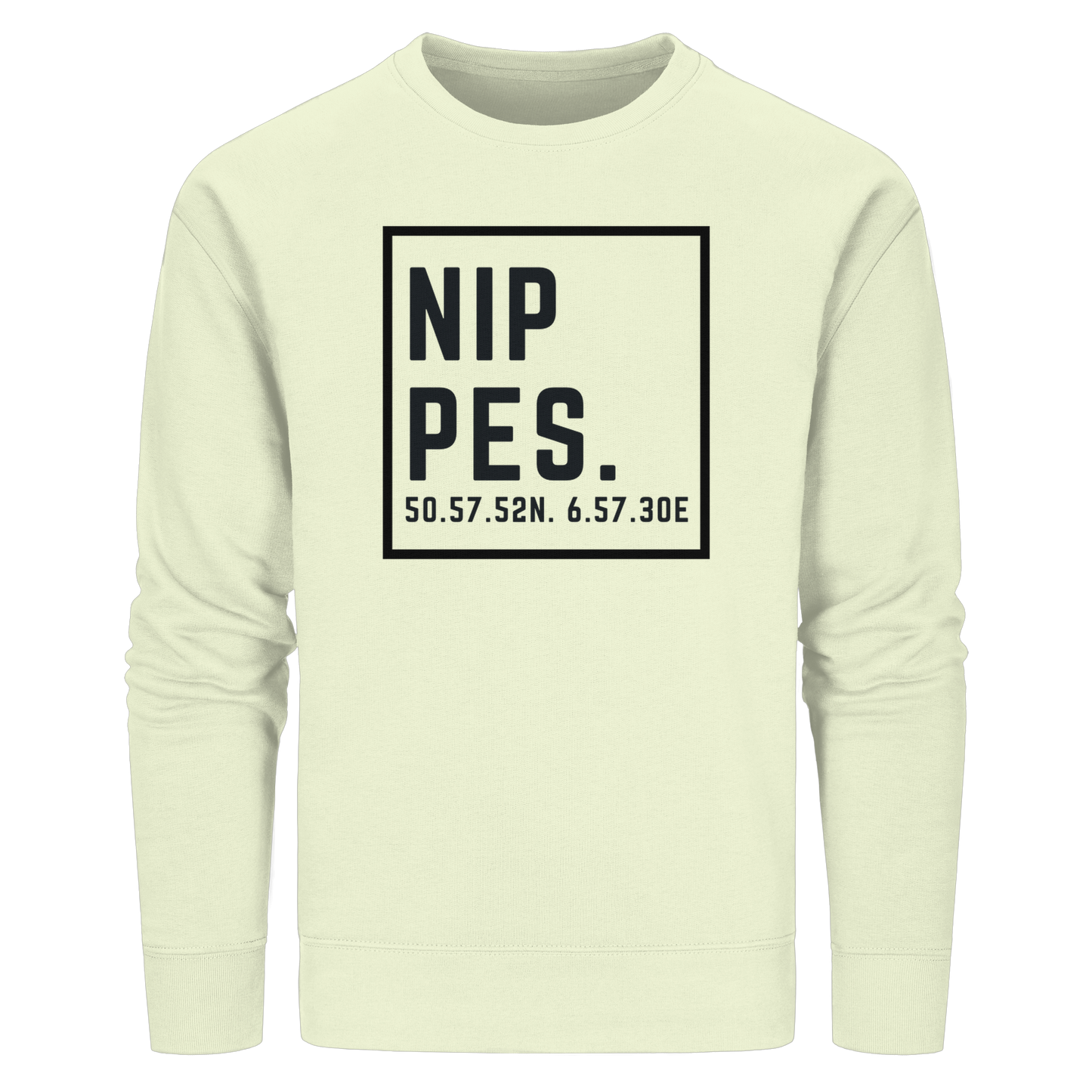 Nippes Koordinaten (großer Druck auf der Brust) - Organic Basic Unisex Sweatshirt