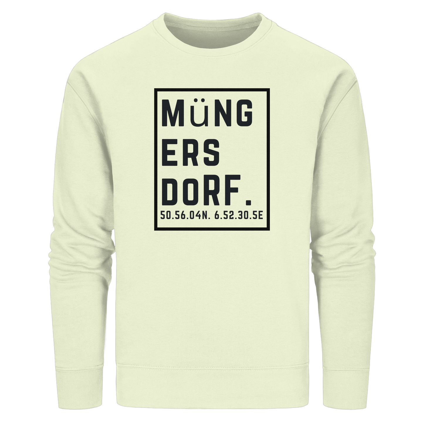 Müngersdorf Koordinaten (großer Druck auf der Brust) - Organic Basic Unisex Sweatshirt