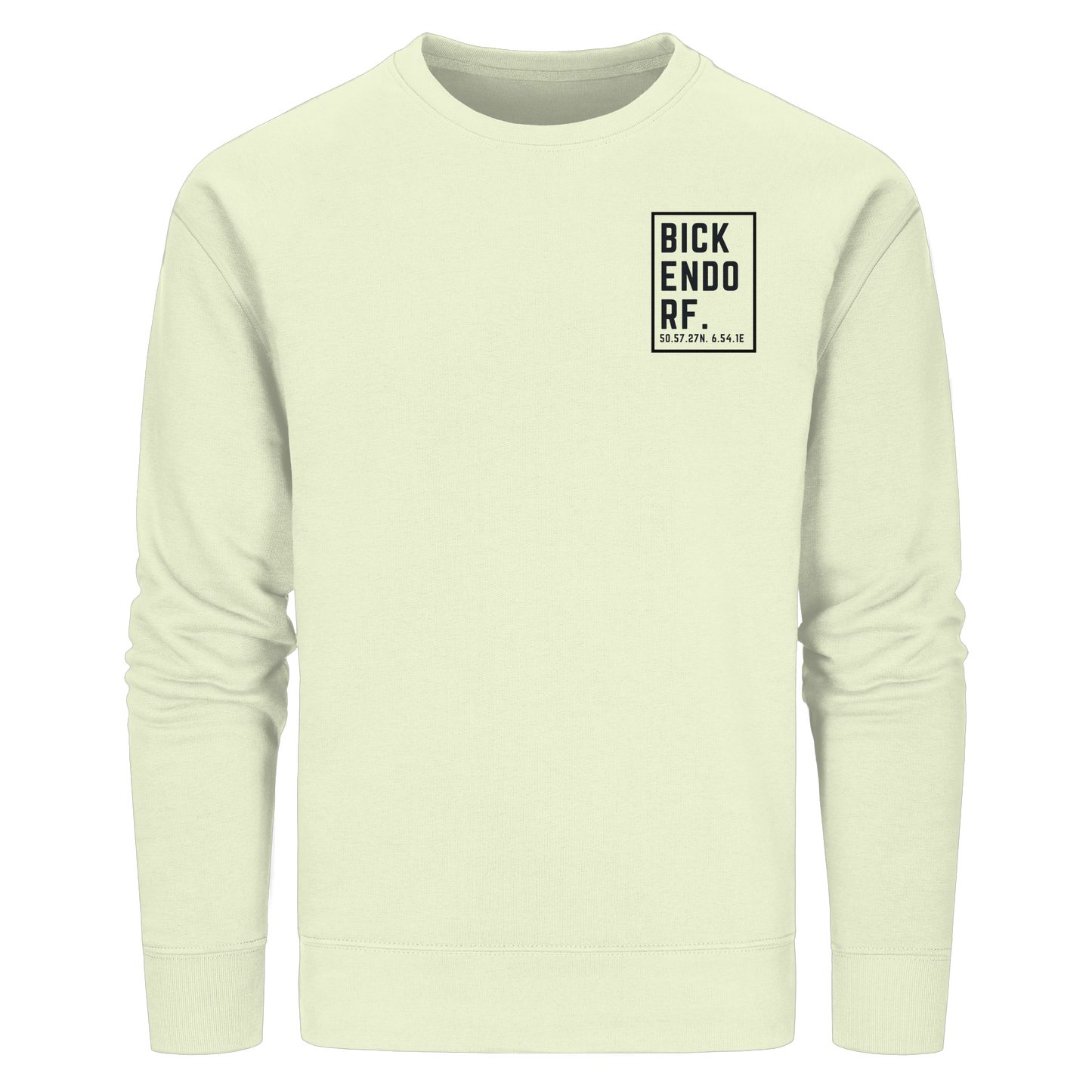 Bickendorf Koordinaten (kleiner Druck auf der Brust) - Organic Basic Unisex Sweatshirt
