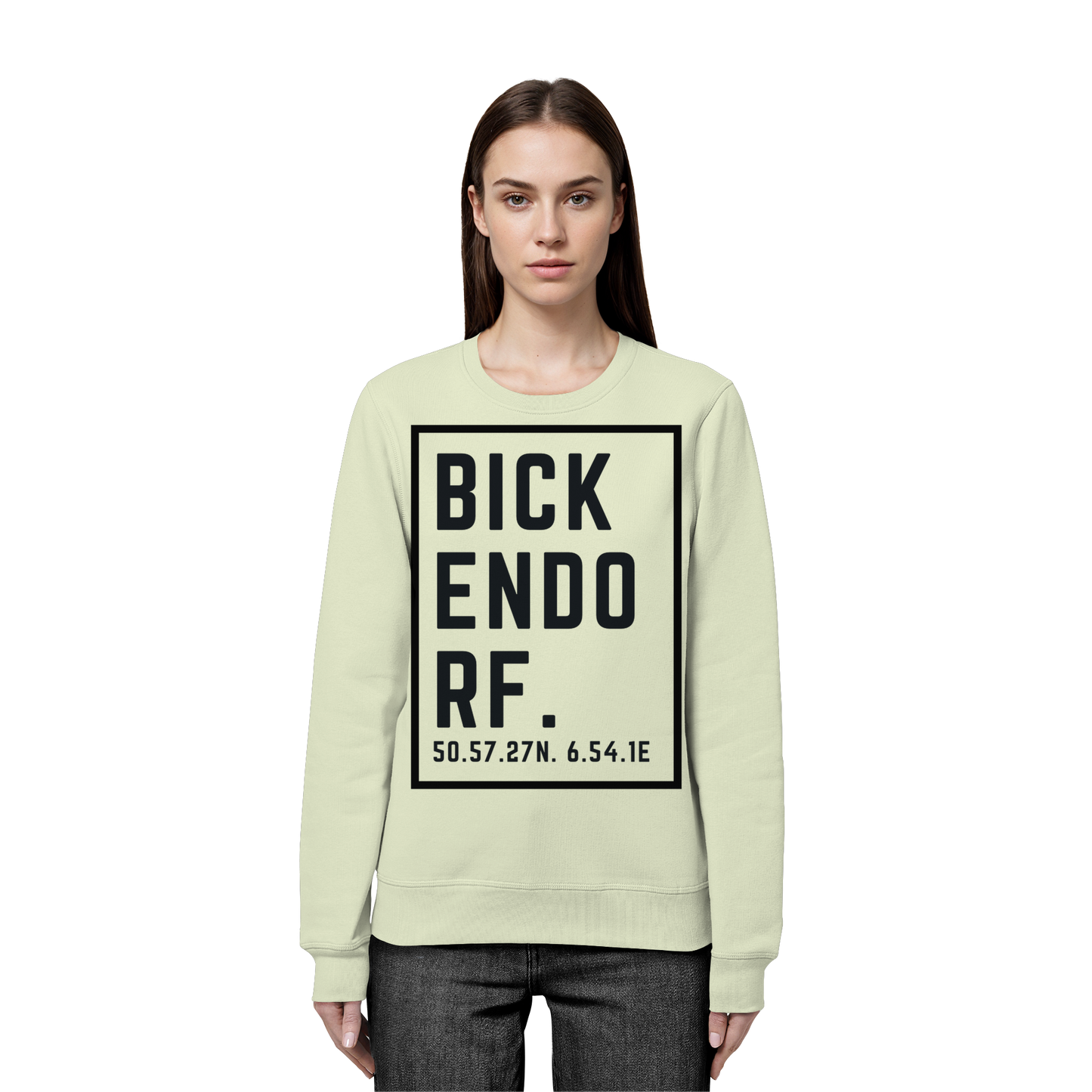 Bickendorf Koordinaten (großer Druck auf der Brust) - Organic Basic Unisex Sweatshirt