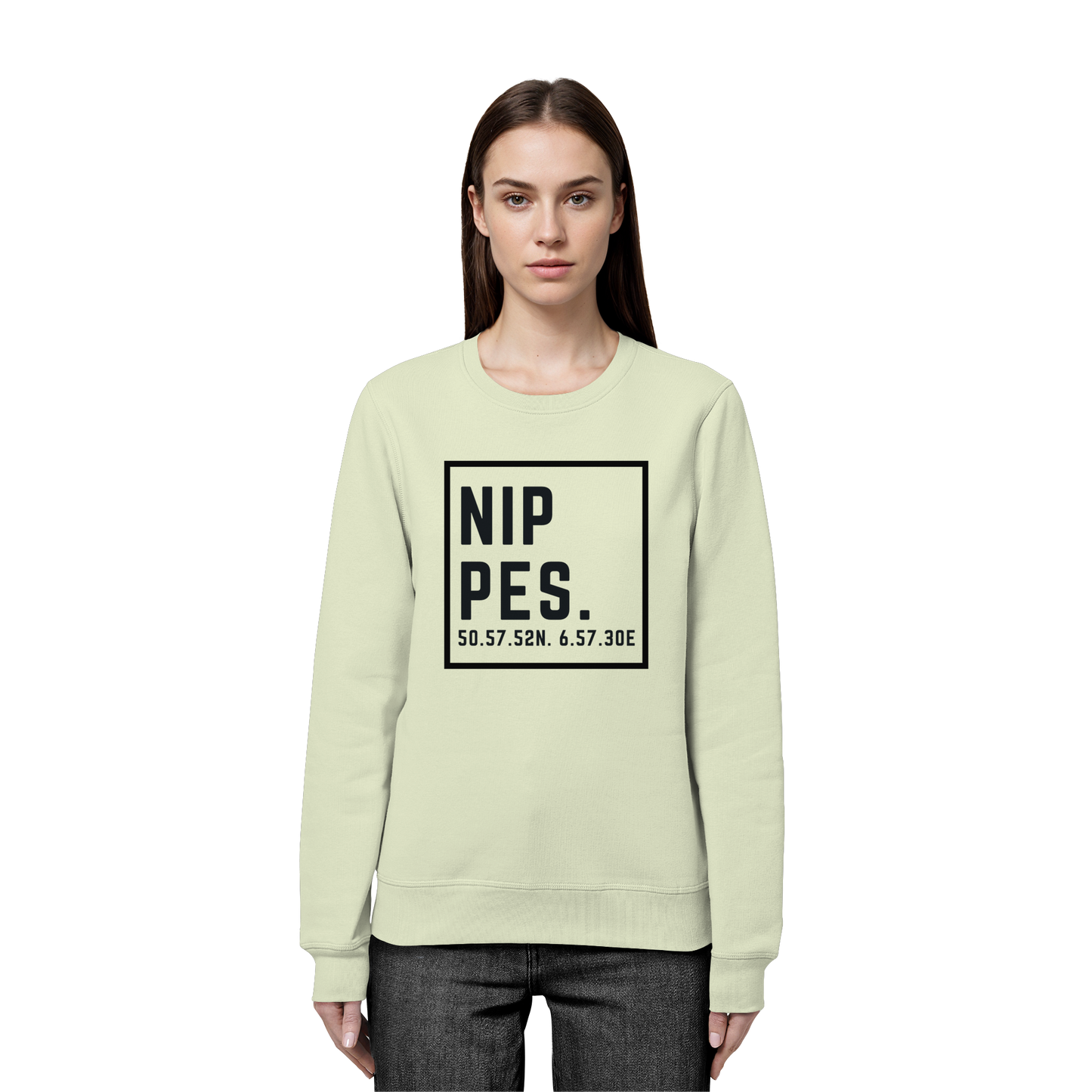 Nippes Koordinaten (großer Druck auf der Brust) - Organic Basic Unisex Sweatshirt