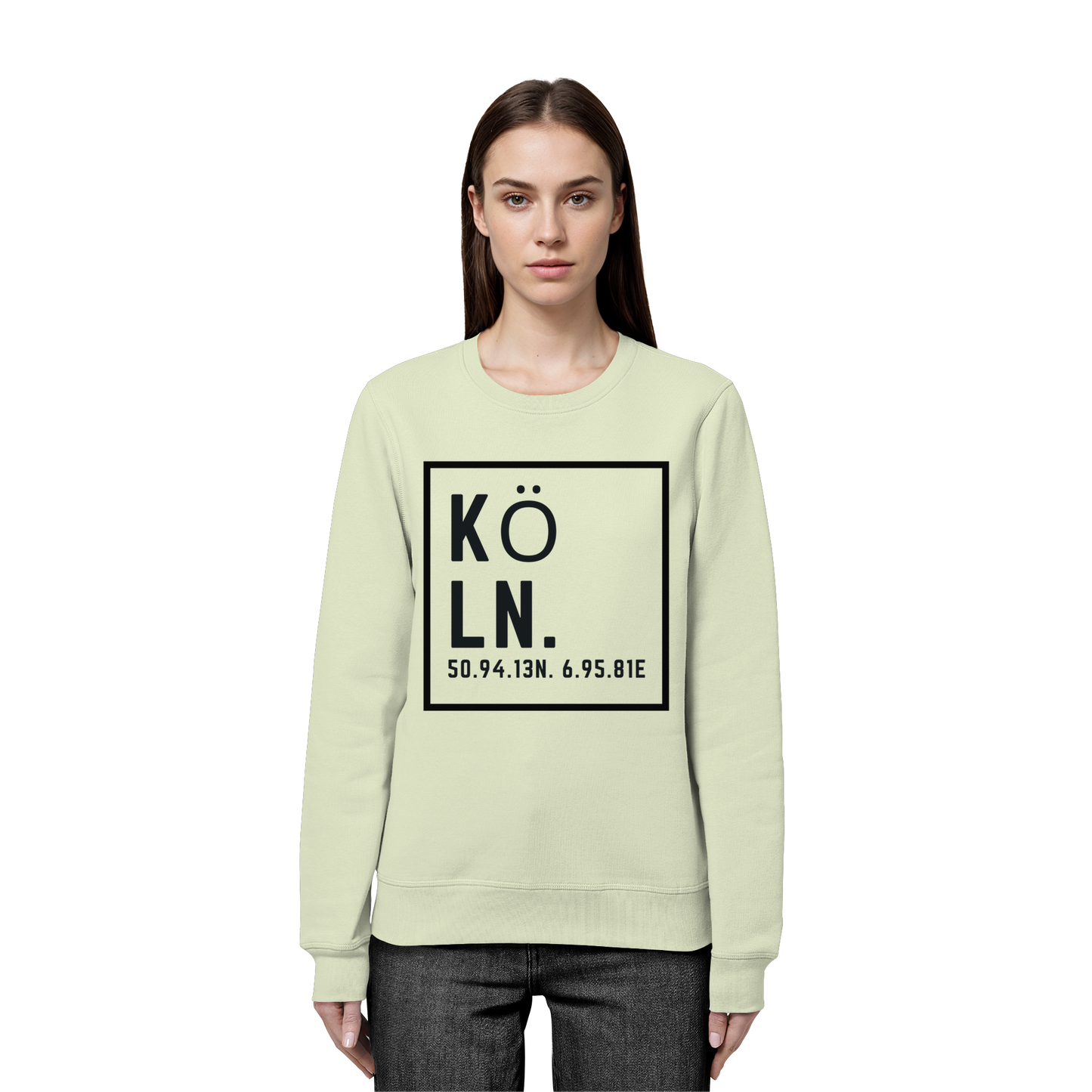 Köln Koordinaten (großer Druck auf der Brust) - Organic Basic Unisex Sweatshirt