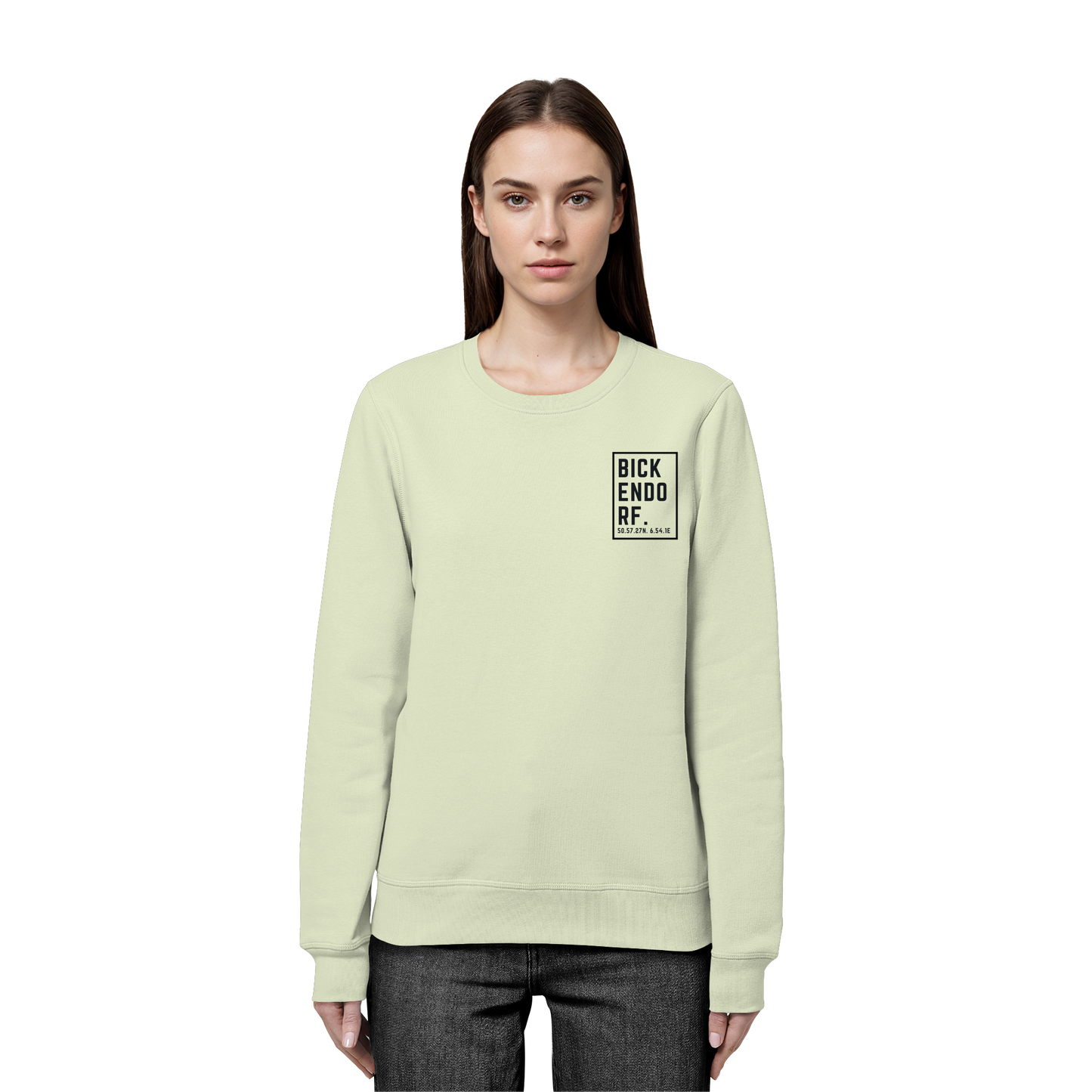Bickendorf Koordinaten (kleiner Druck auf der Brust) - Organic Basic Unisex Sweatshirt