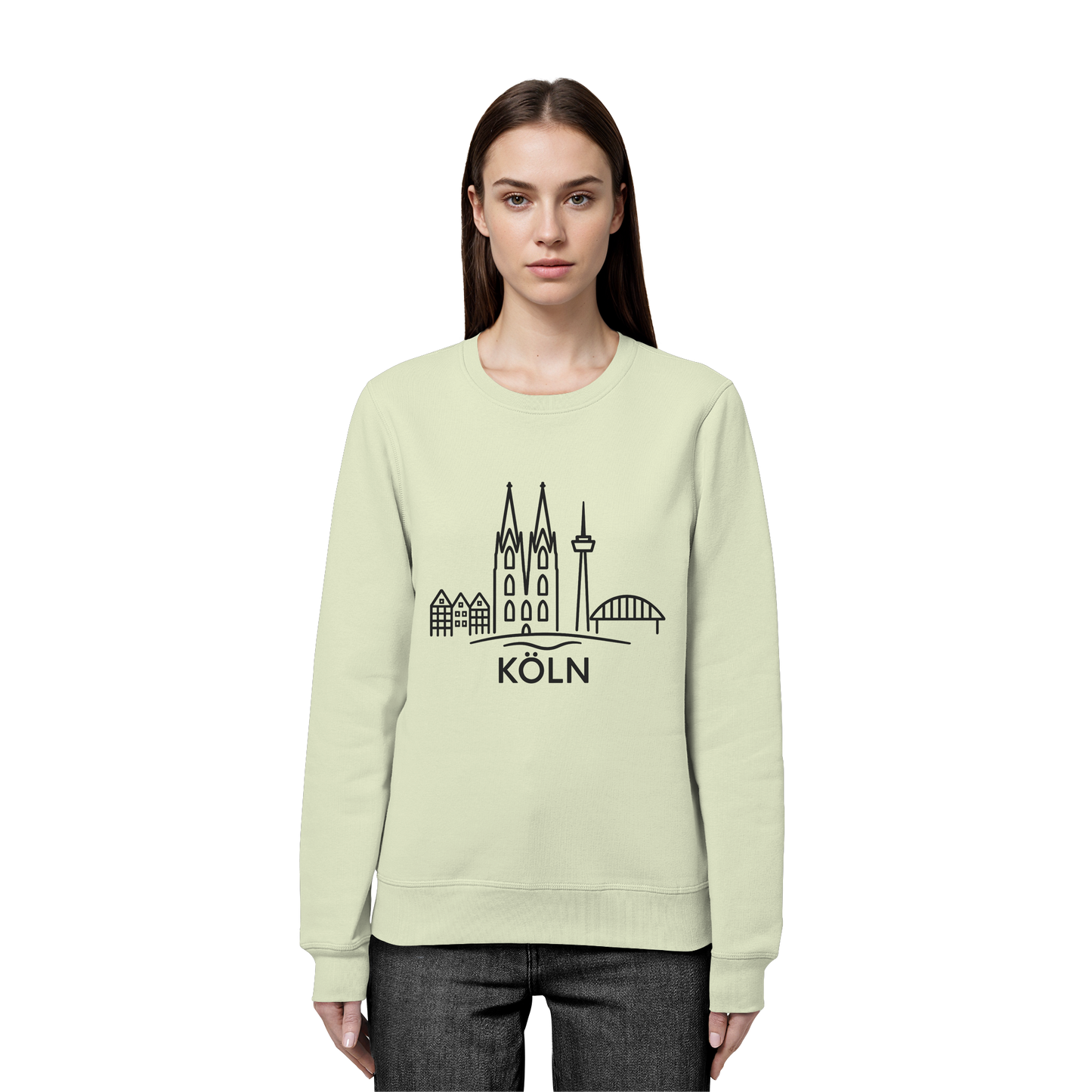 Köln Skyline (großer Druck auf der Brust) - Organic Basic Unisex Sweatshirt