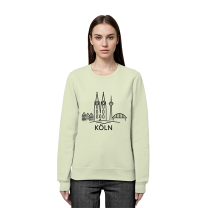 Köln Skyline (großer Druck auf der Brust) - Organic Basic Unisex Sweatshirt
