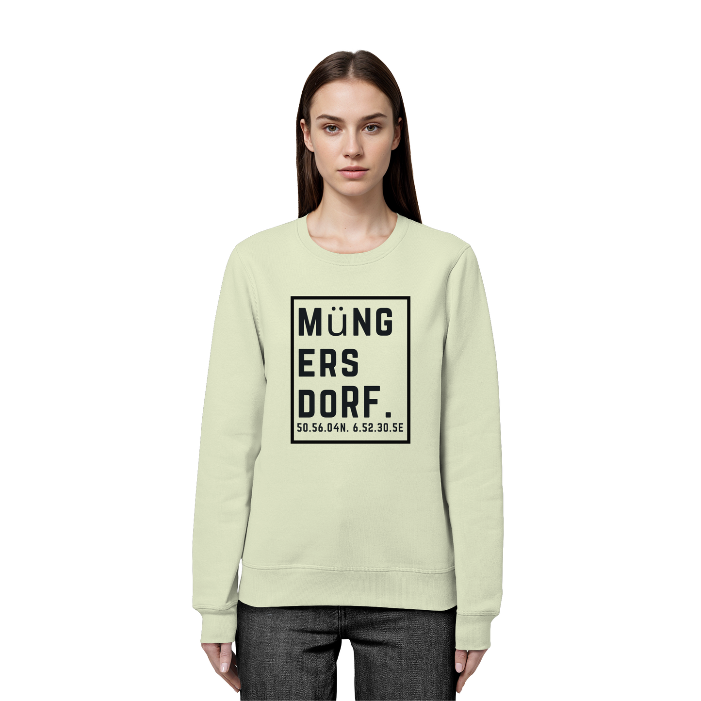 Müngersdorf Koordinaten (großer Druck auf der Brust) - Organic Basic Unisex Sweatshirt