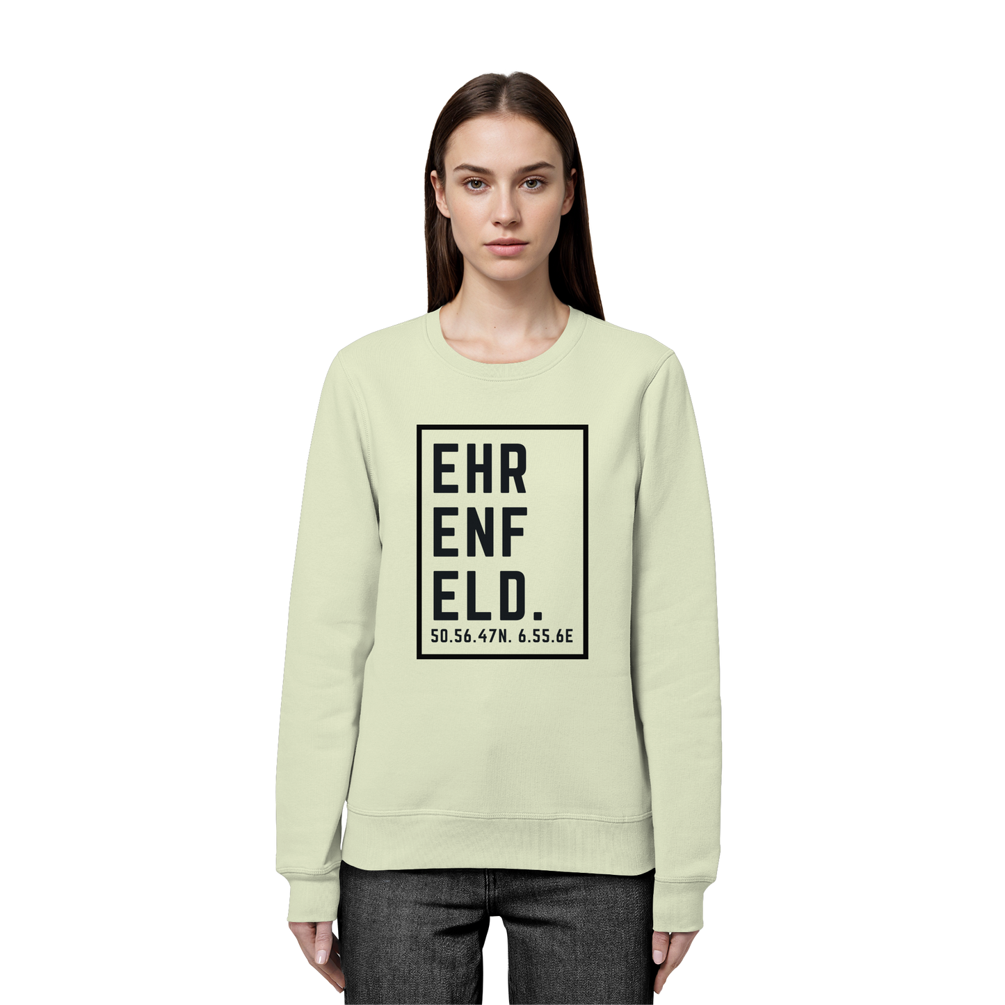 Ehrenfeld Koordinaten (großer Druck auf der Brust) - Organic Basic Unisex Sweatshirt