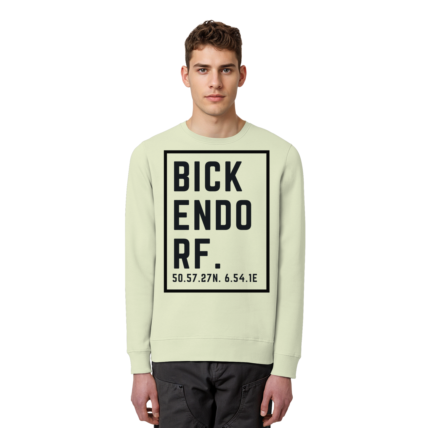 Bickendorf Koordinaten (großer Druck auf der Brust) - Organic Basic Unisex Sweatshirt