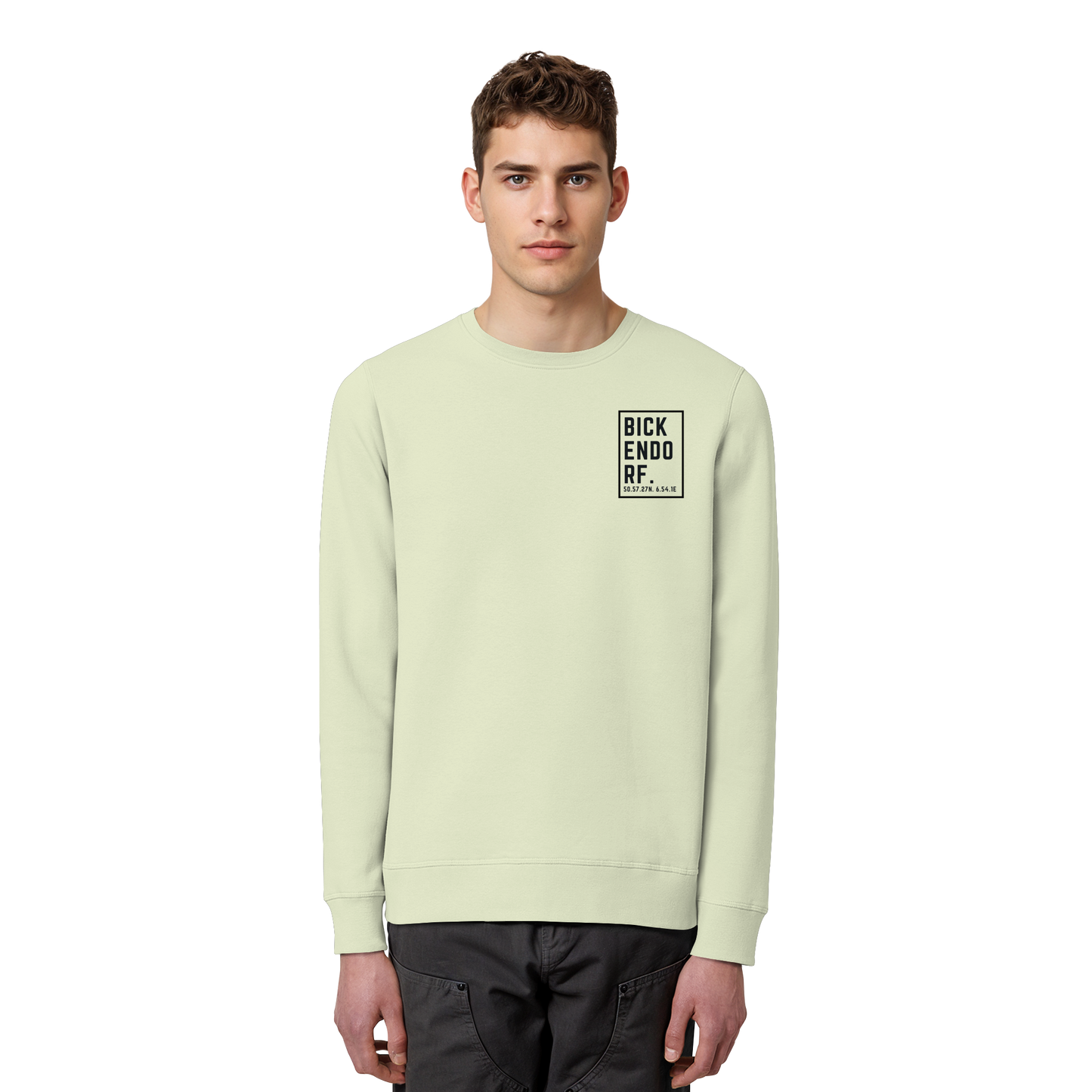 Bickendorf Koordinaten (kleiner Druck auf der Brust) - Organic Basic Unisex Sweatshirt