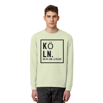 Köln Koordinaten (großer Druck auf der Brust) - Organic Basic Unisex Sweatshirt