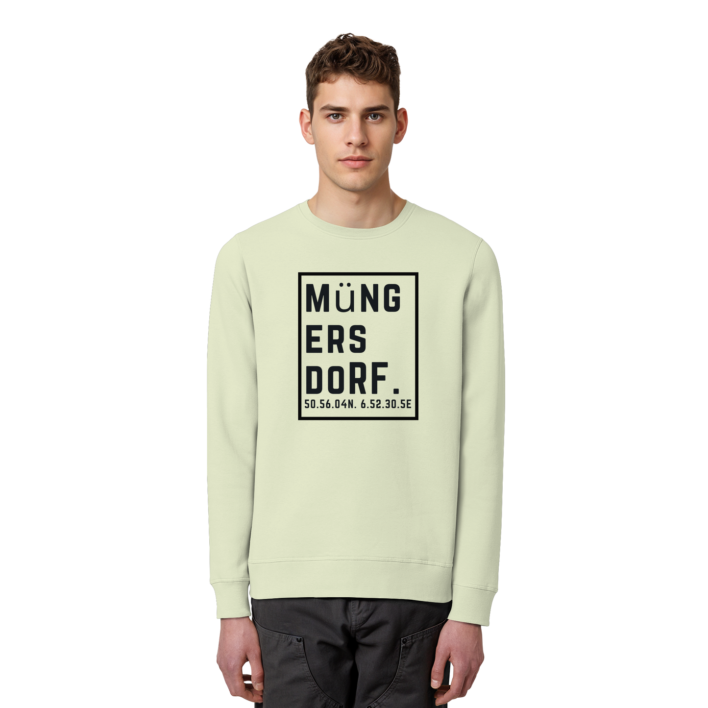Müngersdorf Koordinaten (großer Druck auf der Brust) - Organic Basic Unisex Sweatshirt