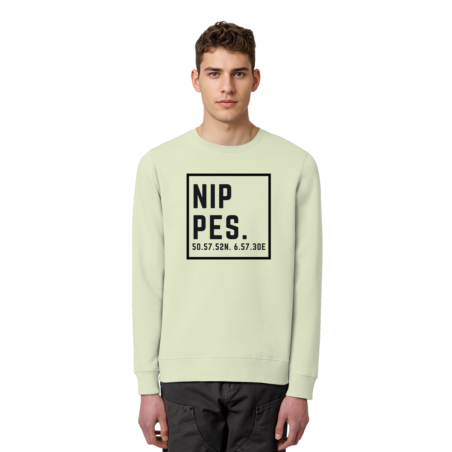 Nippes Koordinaten (großer Druck auf der Brust) - Organic Basic Unisex Sweatshirt