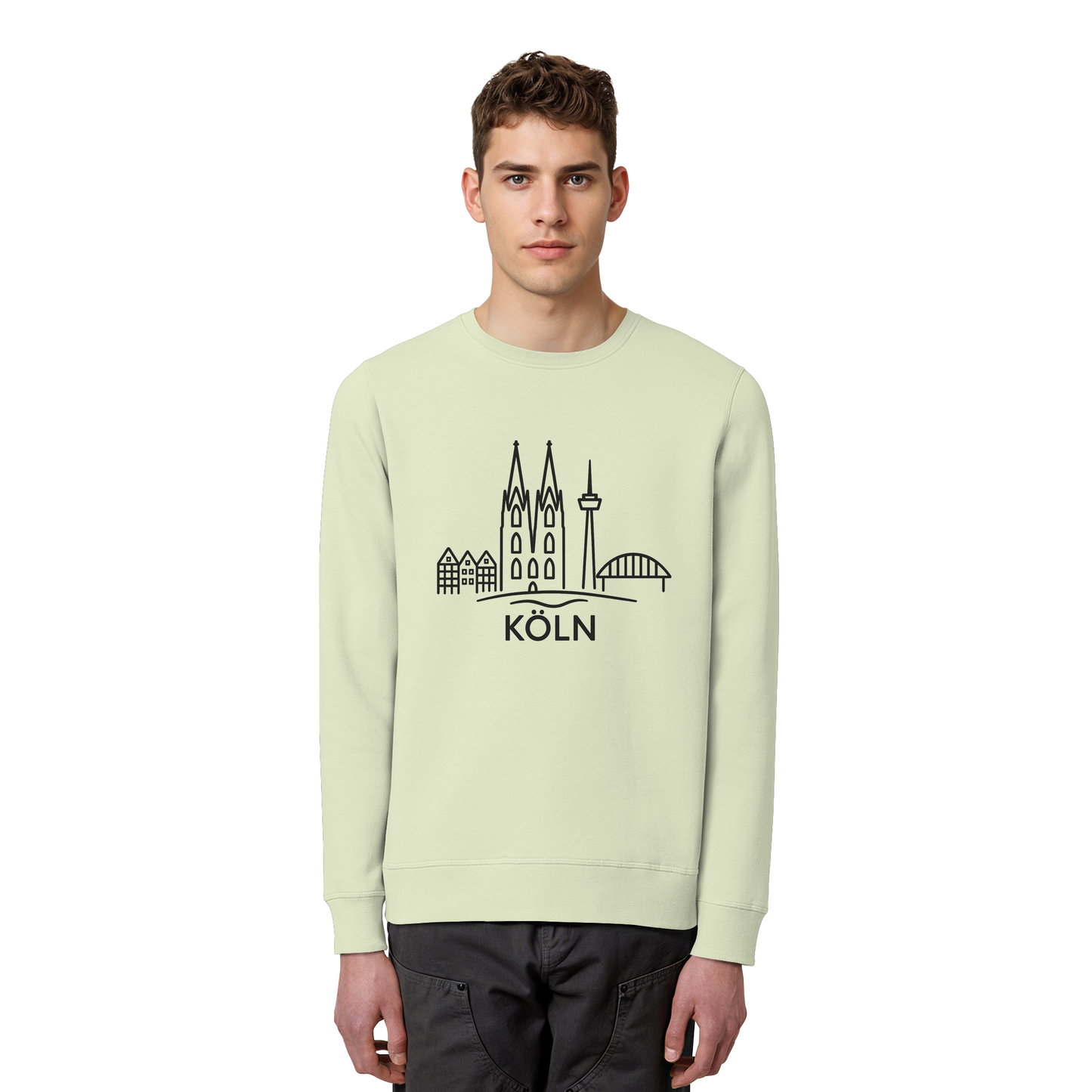Köln Skyline (großer Druck auf der Brust) - Organic Basic Unisex Sweatshirt