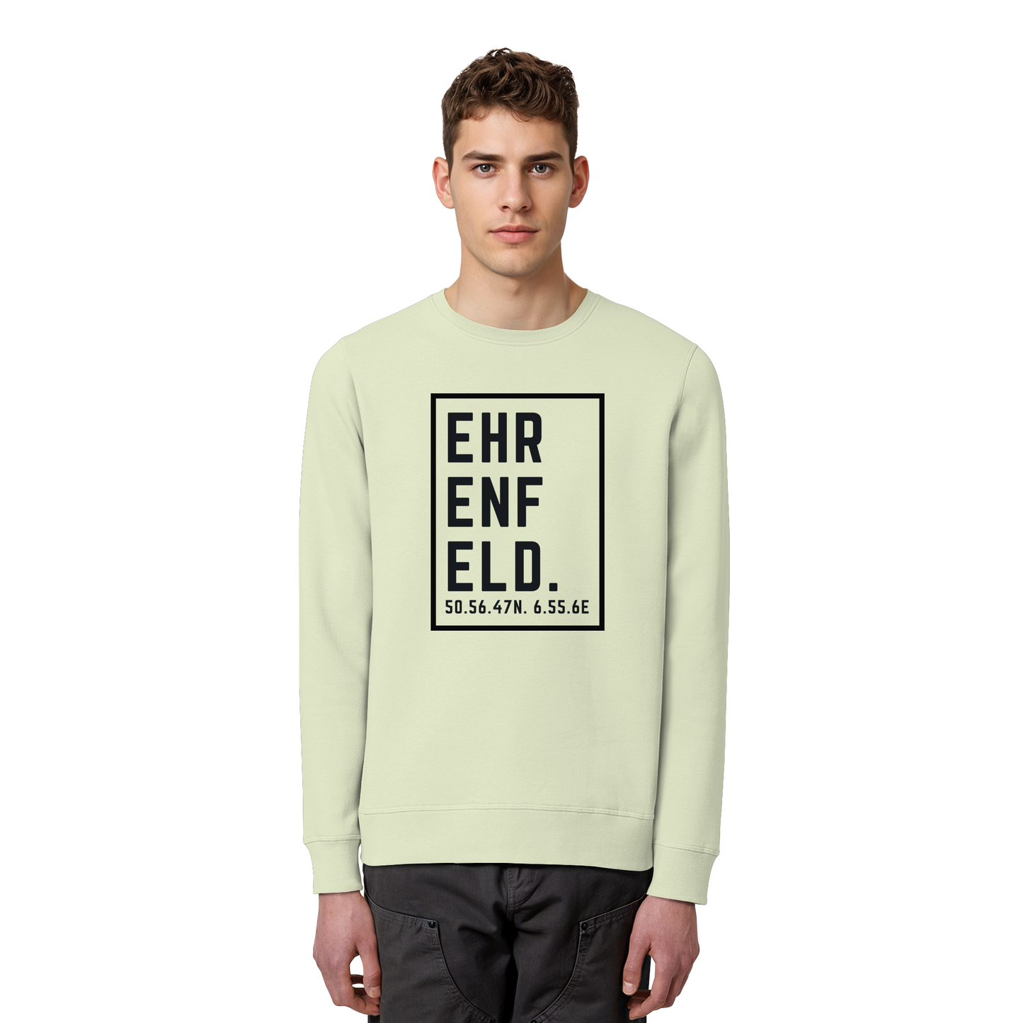 Ehrenfeld Koordinaten (großer Druck auf der Brust) - Organic Basic Unisex Sweatshirt