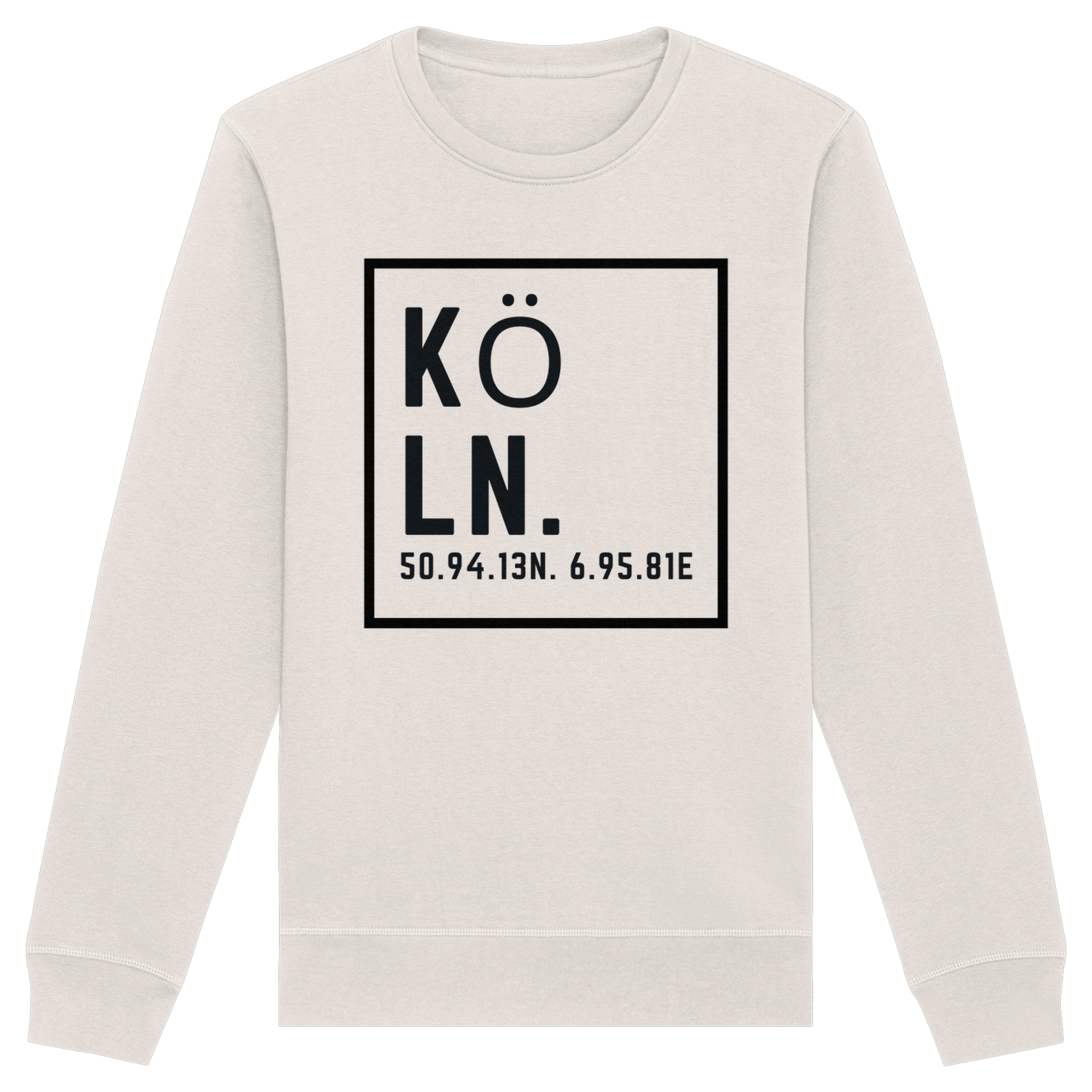 Köln Koordinaten (großer Druck auf der Brust) - Organic Basic Unisex Sweatshirt