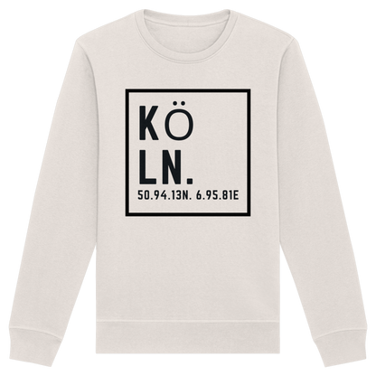 Köln Koordinaten (großer Druck auf der Brust) - Organic Basic Unisex Sweatshirt