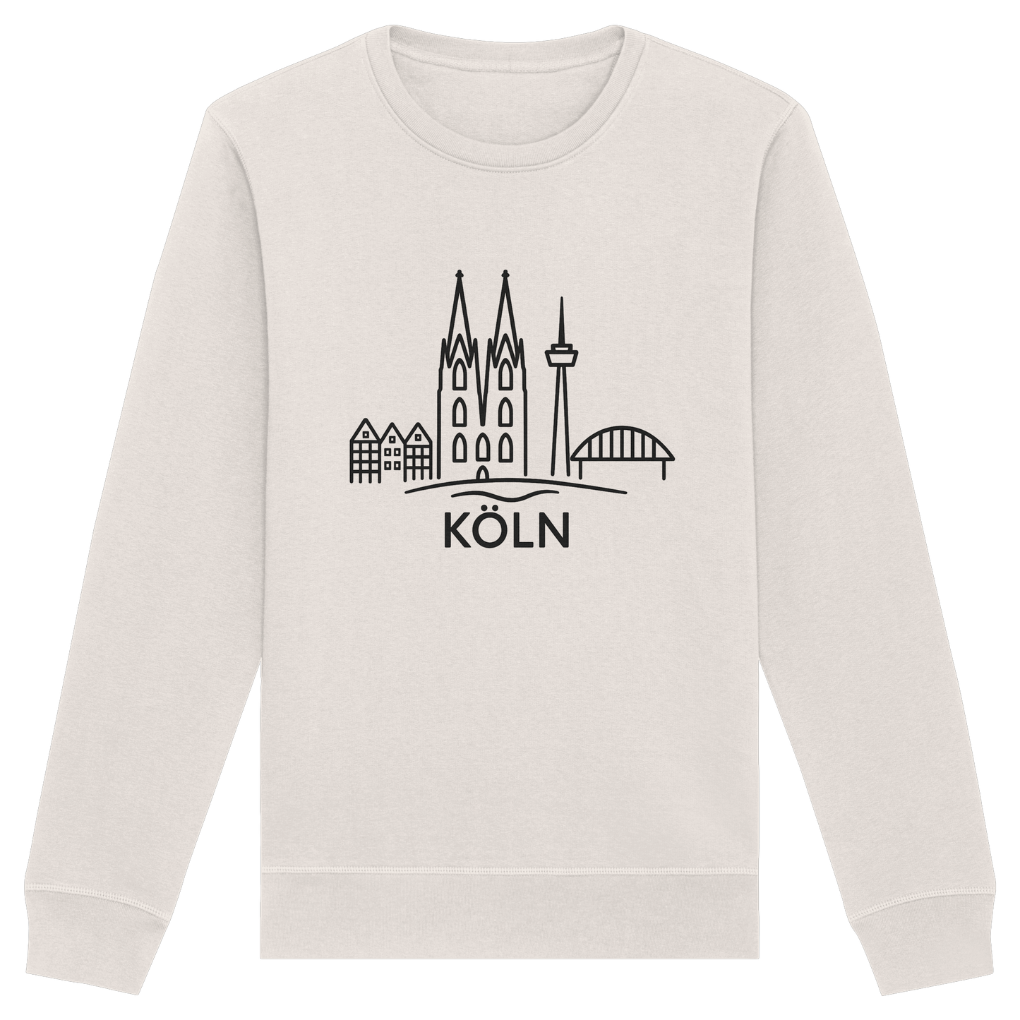 Köln Skyline (großer Druck auf der Brust) - Organic Basic Unisex Sweatshirt
