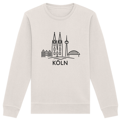 Köln Skyline (großer Druck auf der Brust) - Organic Basic Unisex Sweatshirt