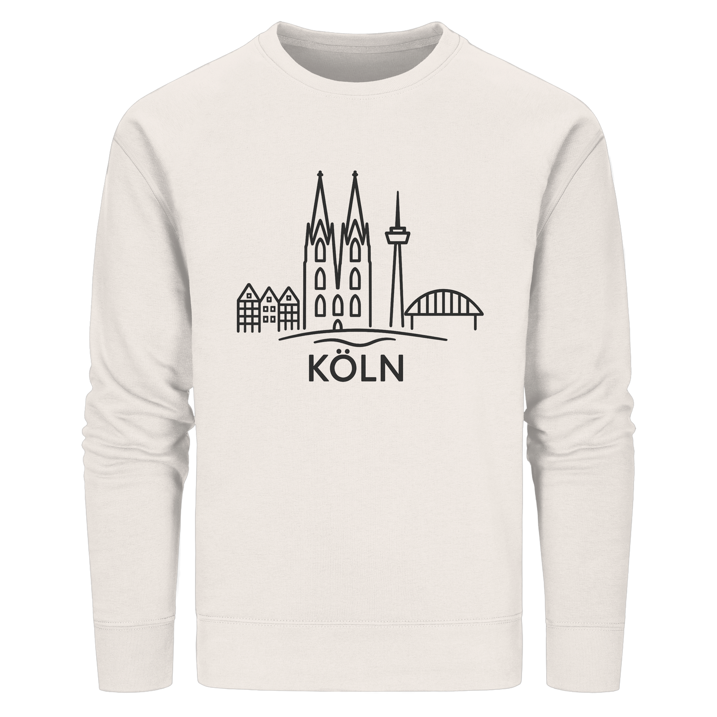 Köln Skyline (großer Druck auf der Brust) - Organic Basic Unisex Sweatshirt
