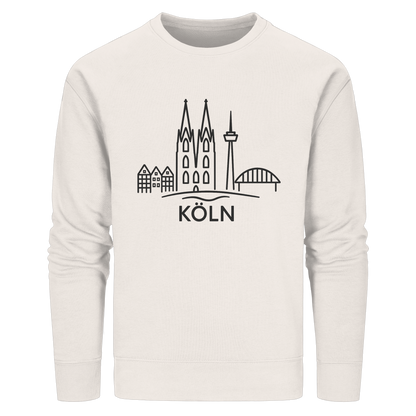 Köln Skyline (großer Druck auf der Brust) - Organic Basic Unisex Sweatshirt