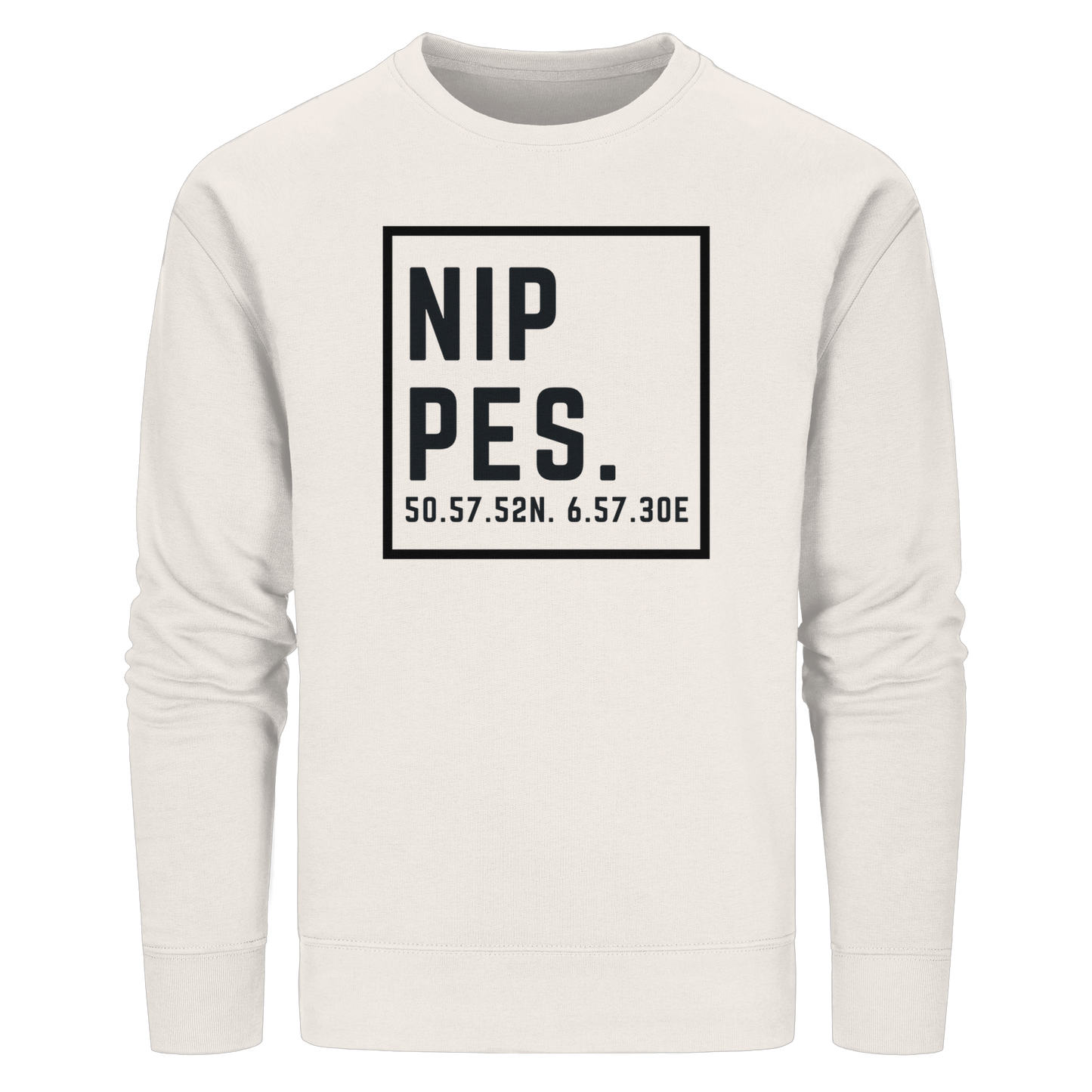 Nippes Koordinaten (großer Druck auf der Brust) - Organic Basic Unisex Sweatshirt