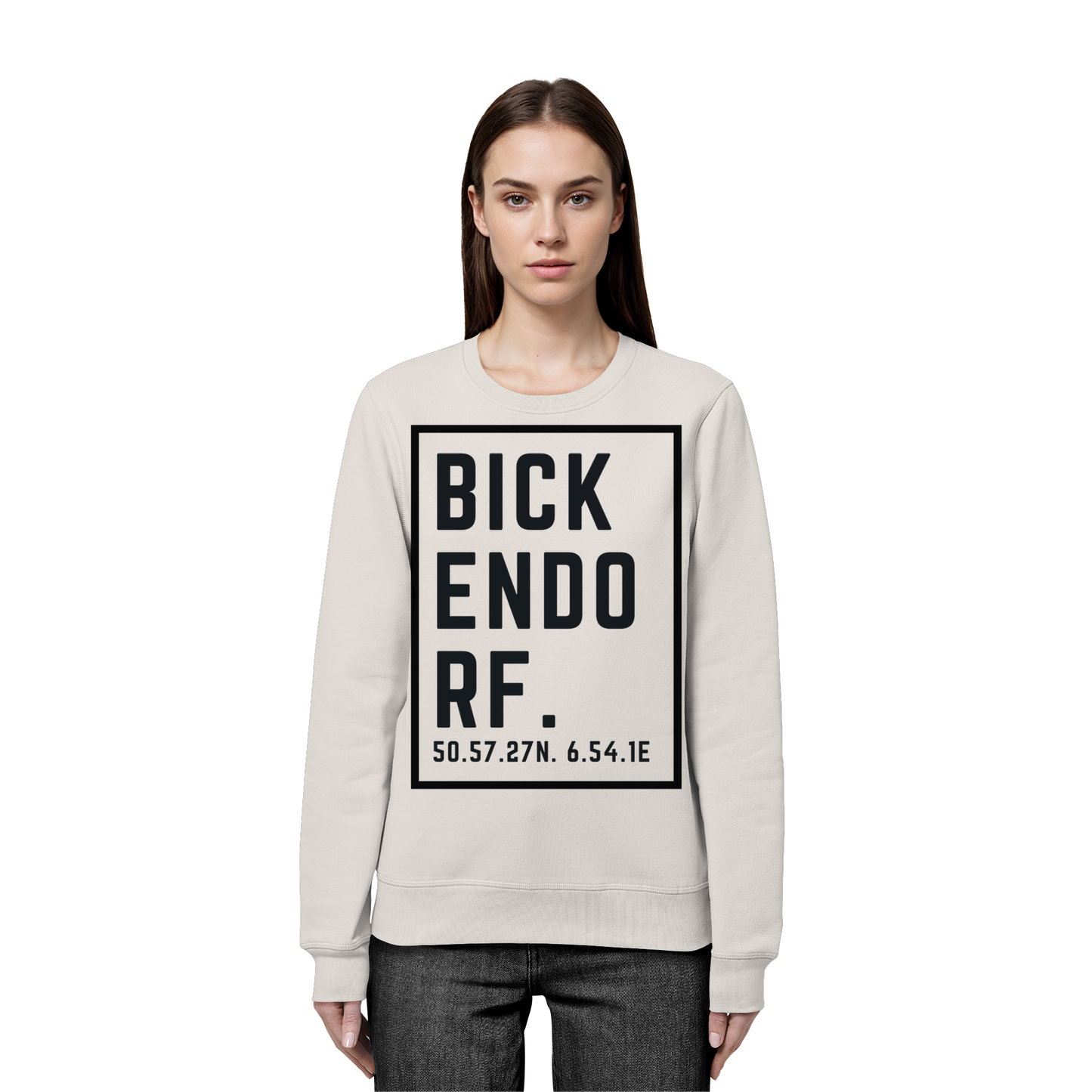 Bickendorf Koordinaten (großer Druck auf der Brust) - Organic Basic Unisex Sweatshirt