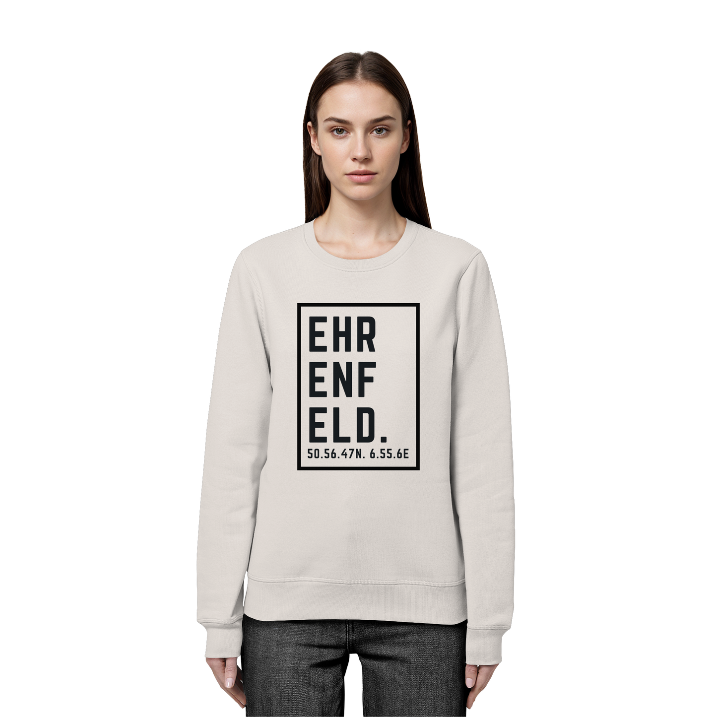 Ehrenfeld Koordinaten (großer Druck auf der Brust) - Organic Basic Unisex Sweatshirt