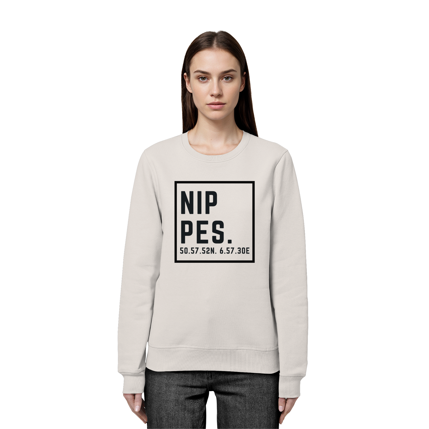 Nippes Koordinaten (großer Druck auf der Brust) - Organic Basic Unisex Sweatshirt