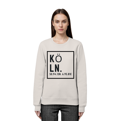 Köln Koordinaten (großer Druck auf der Brust) - Organic Basic Unisex Sweatshirt