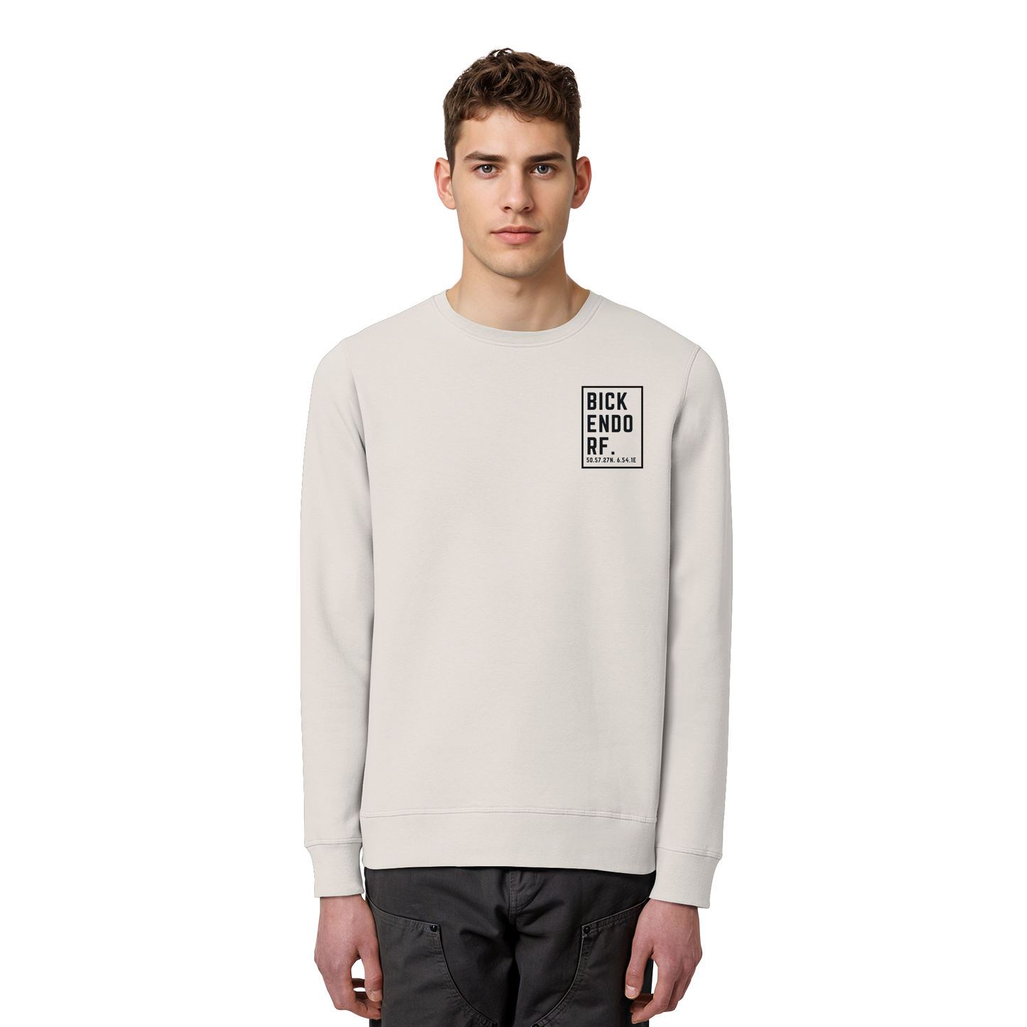 Bickendorf Koordinaten (kleiner Druck auf der Brust) - Organic Basic Unisex Sweatshirt