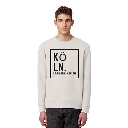Köln Koordinaten (großer Druck auf der Brust) - Organic Basic Unisex Sweatshirt