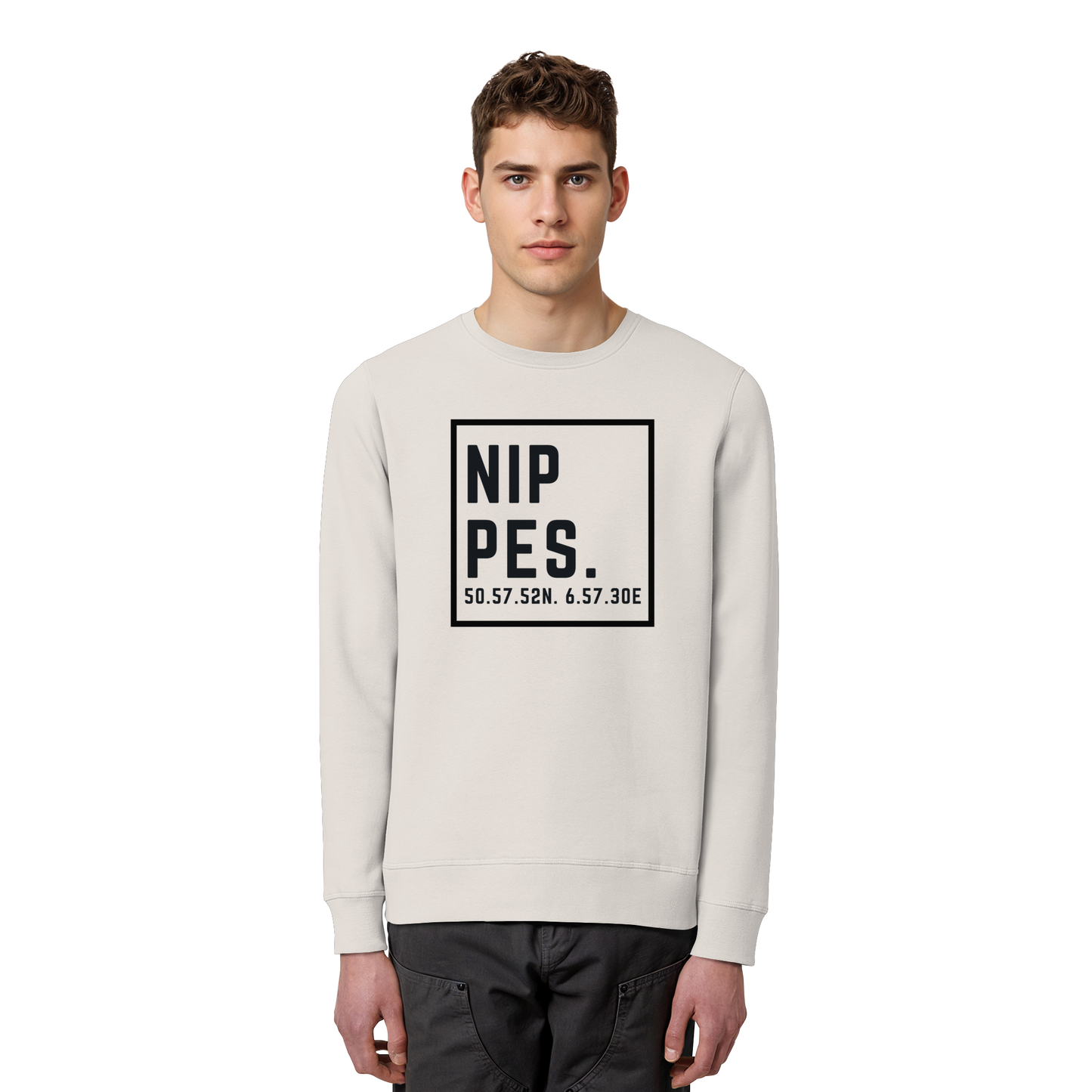 Nippes Koordinaten (großer Druck auf der Brust) - Organic Basic Unisex Sweatshirt